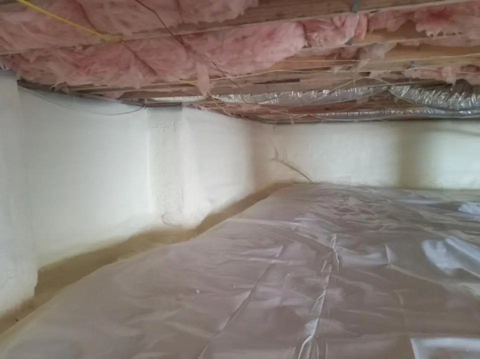 Crawl space encapsulation with closed-cell spray foam for Attic Insulation in Hammond